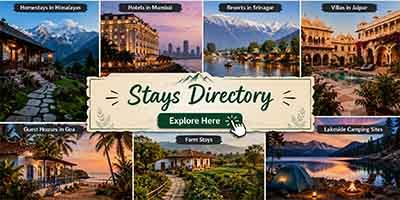 Hotels, Resorts, Homestays and Vacation Stays Directory India